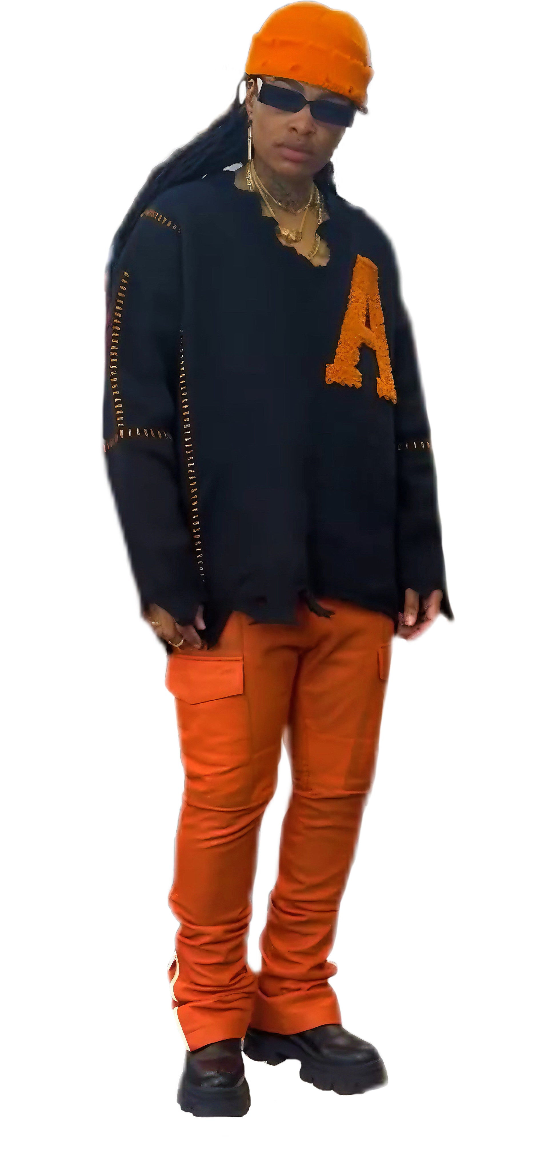 Varsity “A” Distressed Knit Sweater